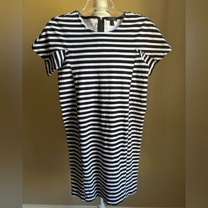 J. Crew Black & White Stripe Dress
